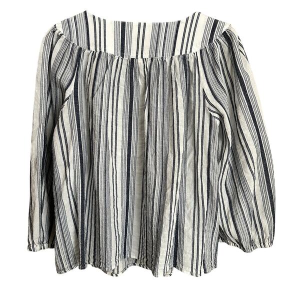 a.n.a A New Approach Striped Peasant Blouse - Women’s 1X-EUC - Picture 2 of 6